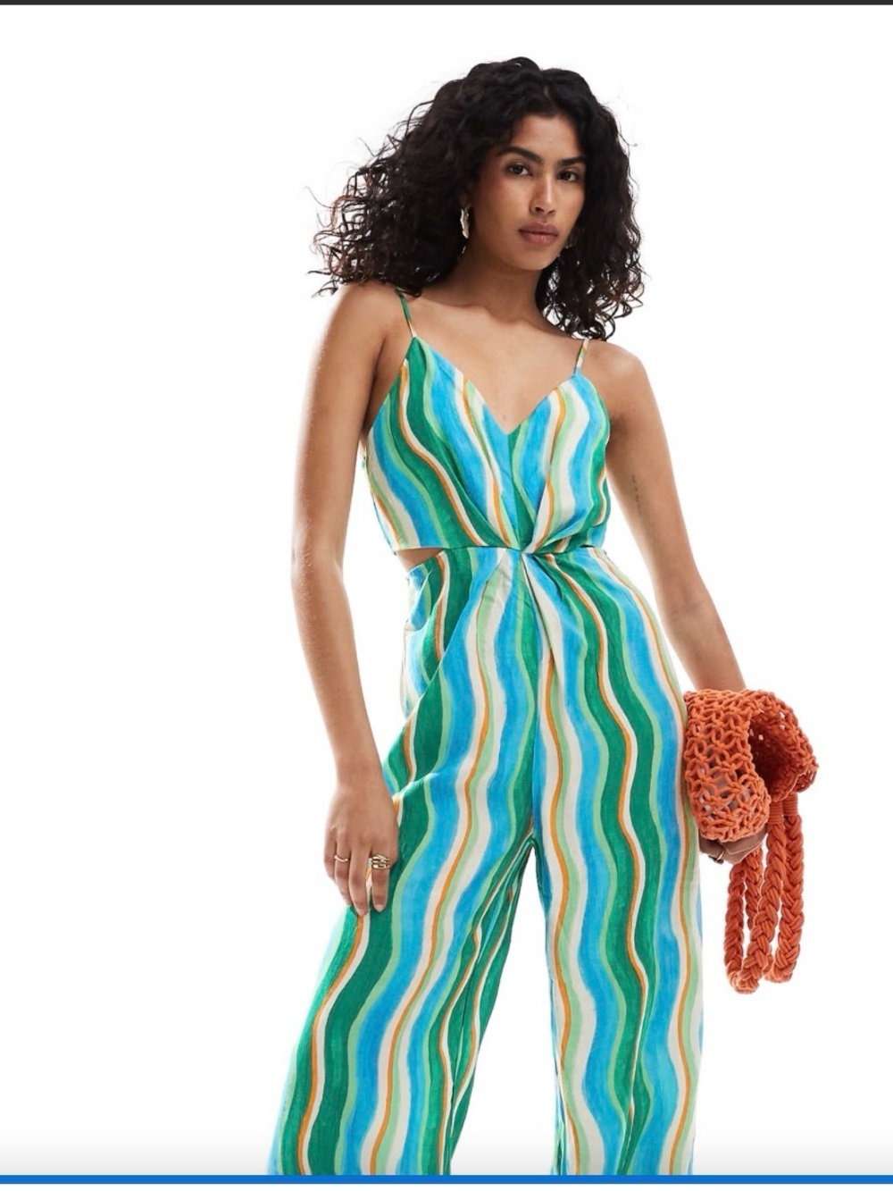 Mango printed drop jumpsuit size L